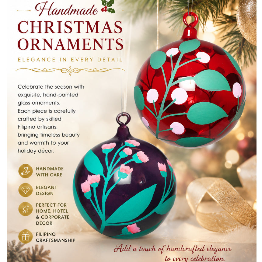 Glass 4.5" Ball Christmas Ornaments Colored