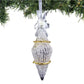 Crochet Glass Hanging Christmas Ornaments with Gold Leafing