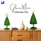 Mini Glass Christmas Tree for Table Decor