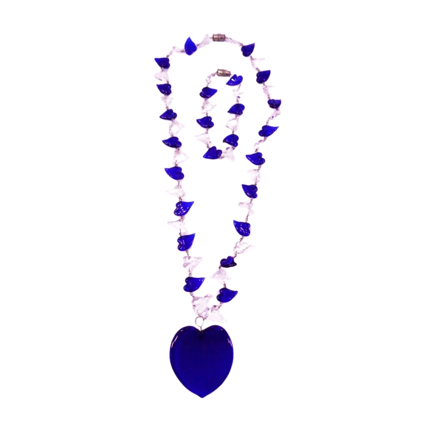 Solid Heart Pendant with Slanting Heart Set