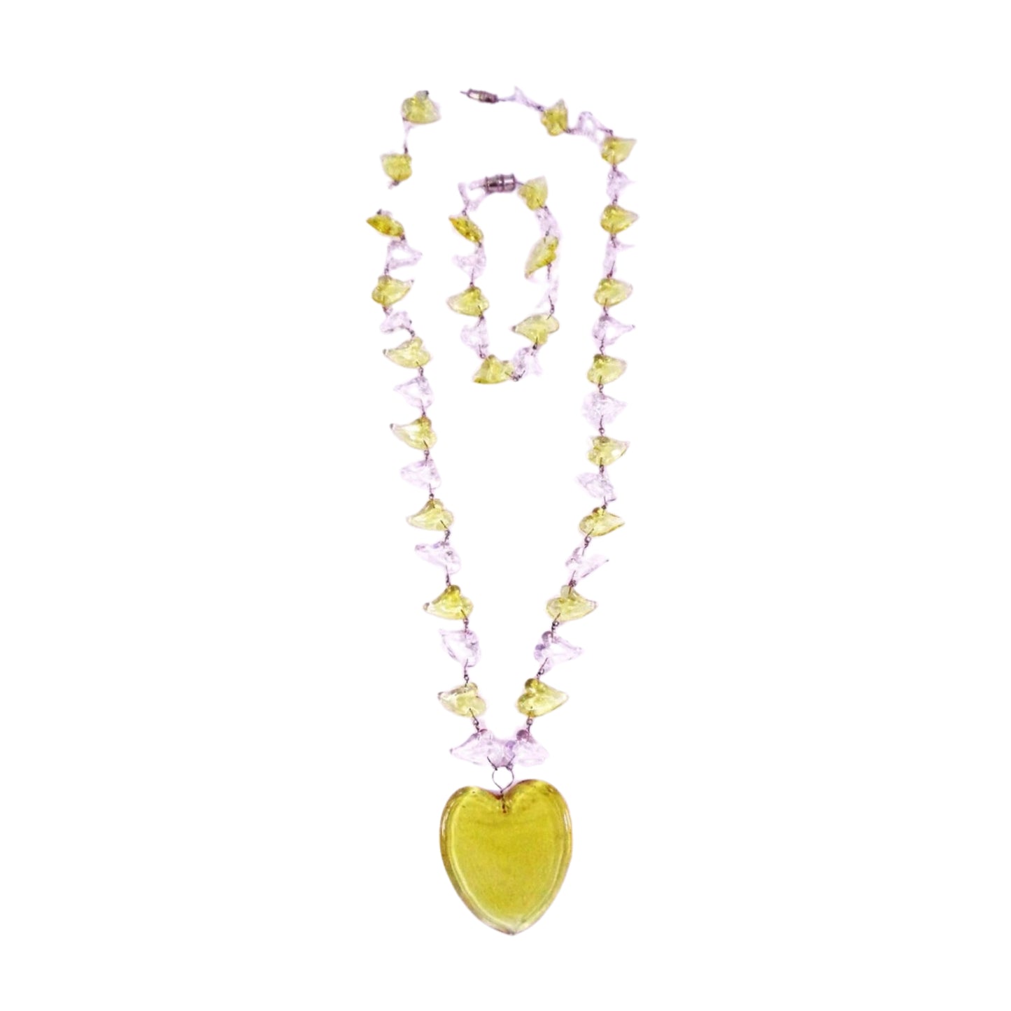 Solid Heart Pendant with Slanting Heart Set