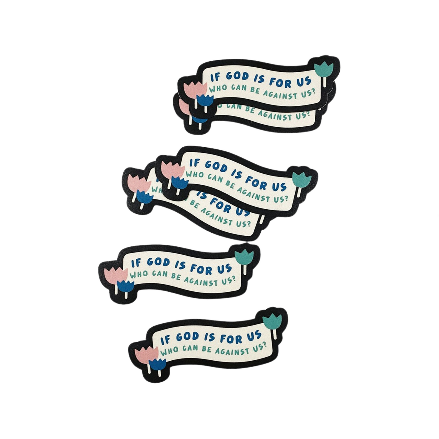 Solo Faith-filled Illustrated Christian Stickers by Priscilla & Sarah Cheung If God is for Us