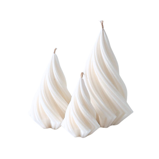 Spiral Cone Trio Candle Set