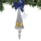 Crochet Glass Hanging Christmas Ornaments with Gold Leafing