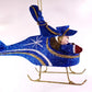 Set of 6pc Tins & Wire Christmas Tree Ornaments (Blue Helicopter)