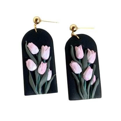 Tulips of Amsterdam Clay Earrings