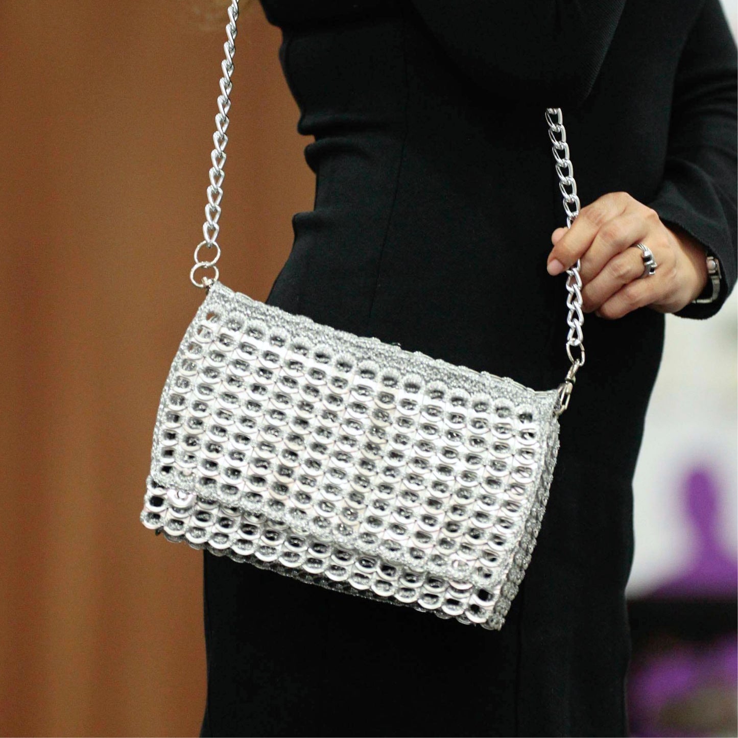 Silver Shoulder Bag