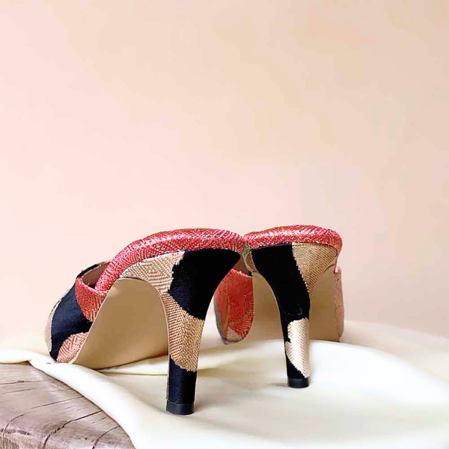 Silky Black Pointed Toe Mule