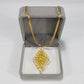 Diamond Crochet Glass Pendant Necklace 18k Gold Chain Jewelry Box