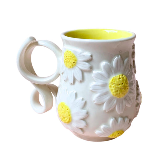 White Daisy Mug