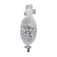 Crochet Glass Christmas Ornaments with Silver Leafing