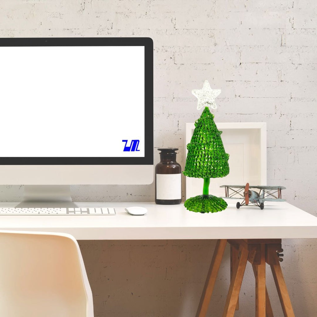 Mini Glass Christmas Tree for Table Decor