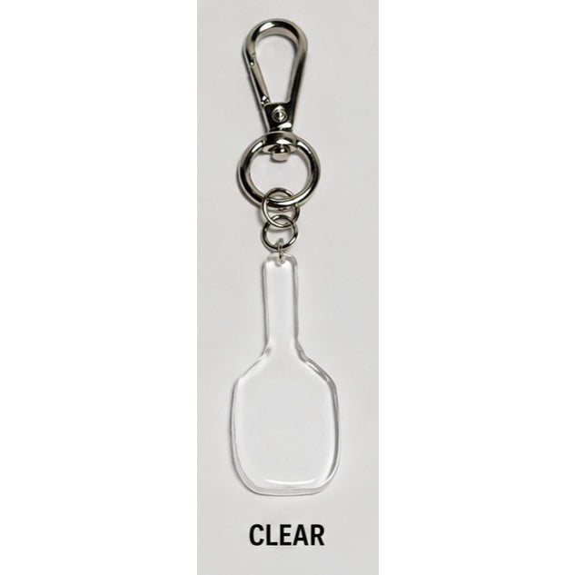 Glass Pickleball Paddle Keychain