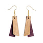 "Grace" Wood x Leather Earrings