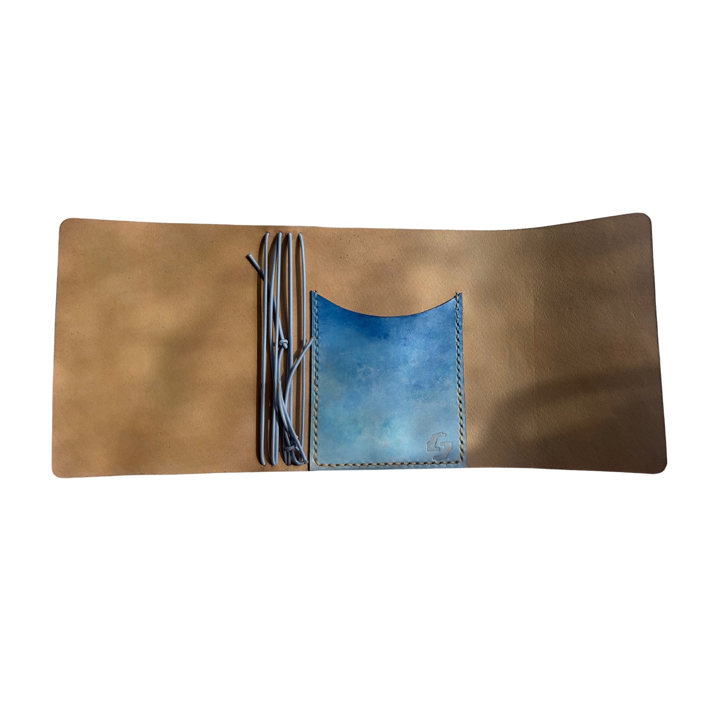 Hand-Painted, Hand-Stitched Leather Journal & Traveler's Notebook Cover | Still Sky