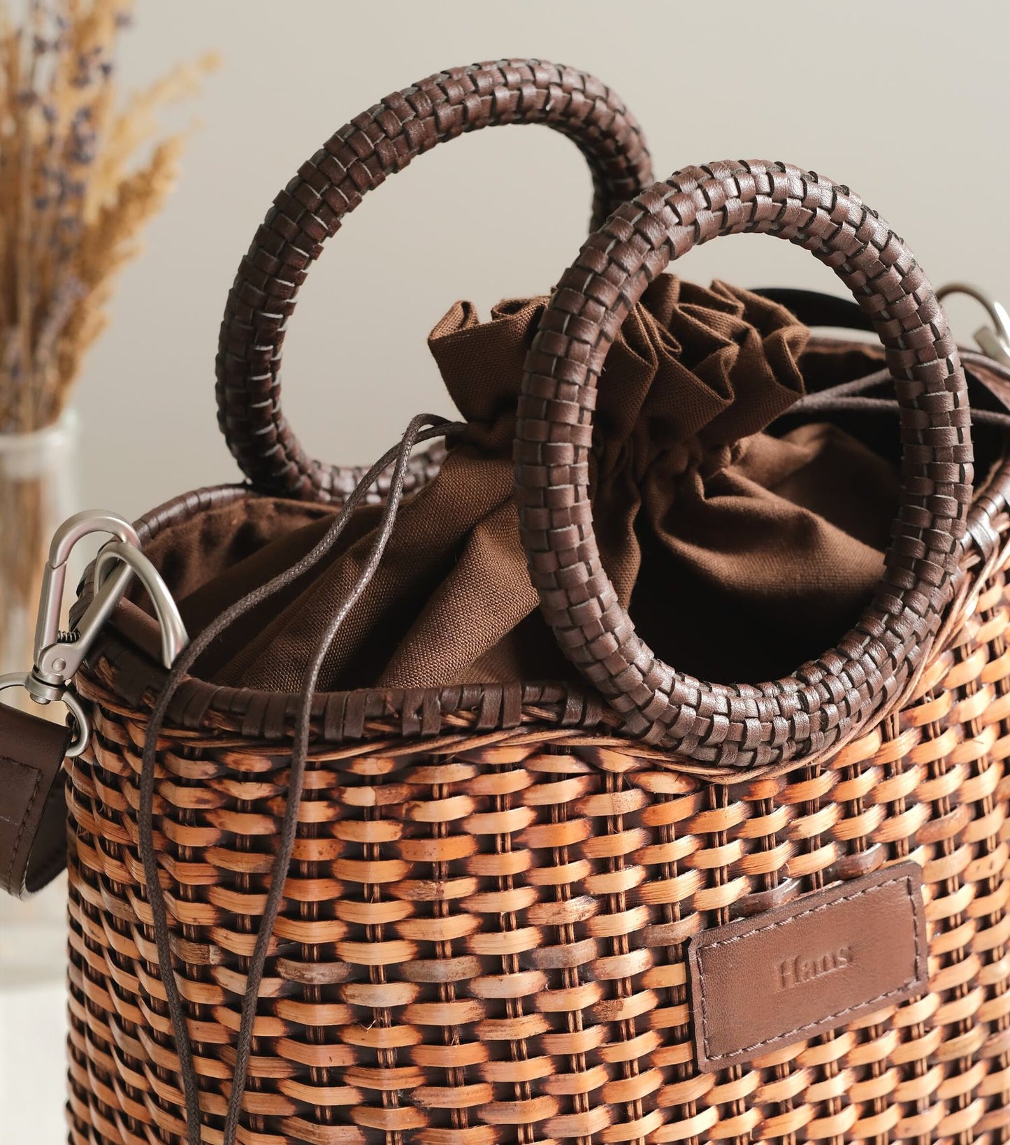 Wicker Shoulder Bag Pouch