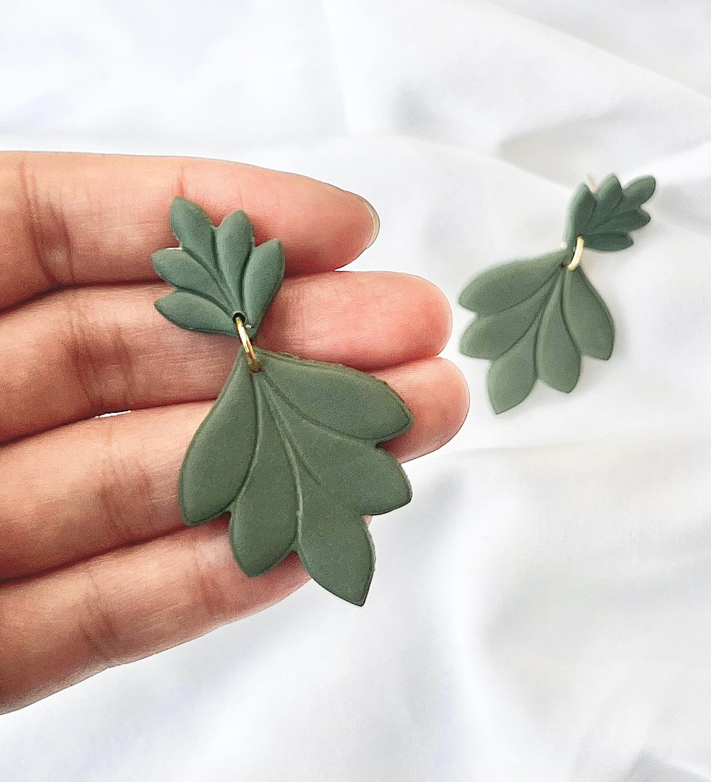 Green Dangling Earrings